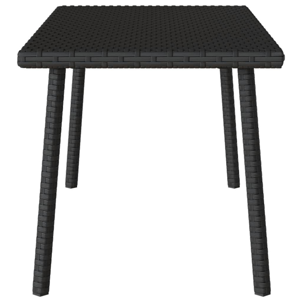Produktbild för Soffbord för trädgården rektangulärt svart 80x40x37 cm