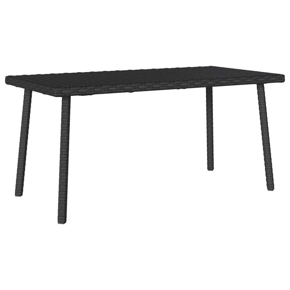 Produktbild för Soffbord för trädgården rektangulärt svart 80x40x37 cm