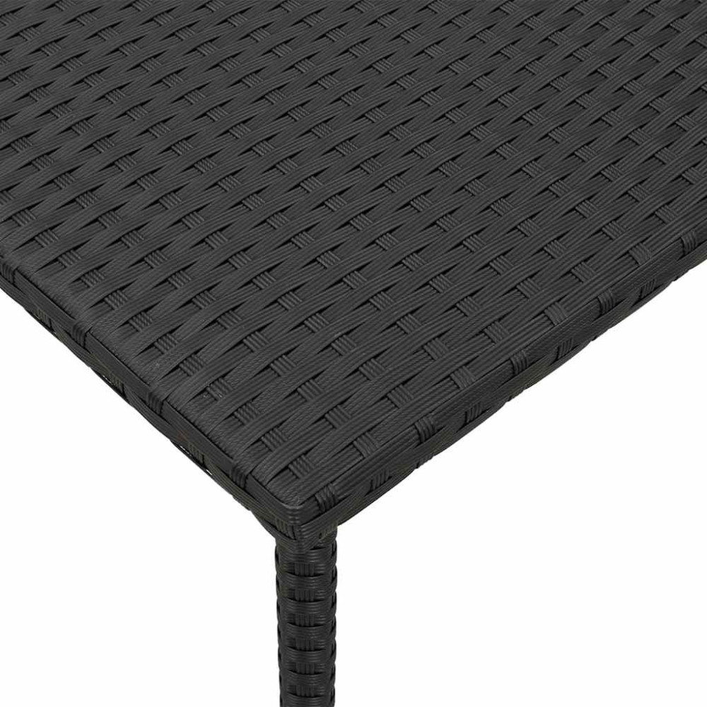 Produktbild för Soffbord för trädgården rektangulärt svart 80x40x37 cm