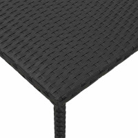 Produktbild för Soffbord för trädgården rektangulärt svart 80x40x37 cm