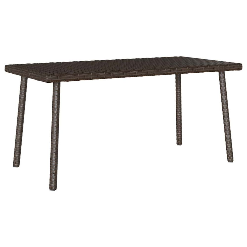 Produktbild för Soffbord för trädgården rektangulärt brunt 80x40x37 cm
