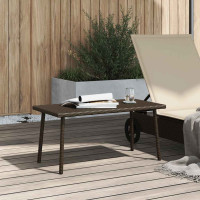 Produktbild för Soffbord för trädgården rektangulärt brunt 80x40x37 cm