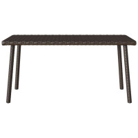 Produktbild för Soffbord för trädgården rektangulärt brunt 80x40x37 cm