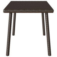 Produktbild för Soffbord för trädgården rektangulärt brunt 80x40x37 cm