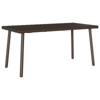 Produktbild för Soffbord för trädgården rektangulärt brunt 80x40x37 cm