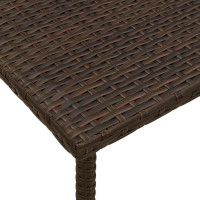 Produktbild för Soffbord för trädgården rektangulärt brunt 80x40x37 cm