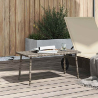 Produktbild för Soffbord för trädgården rektangulärt grått 80x40x37 cm