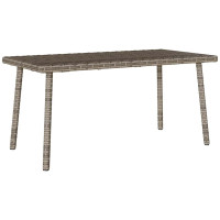 Produktbild för Soffbord för trädgården rektangulärt grått 80x40x37 cm