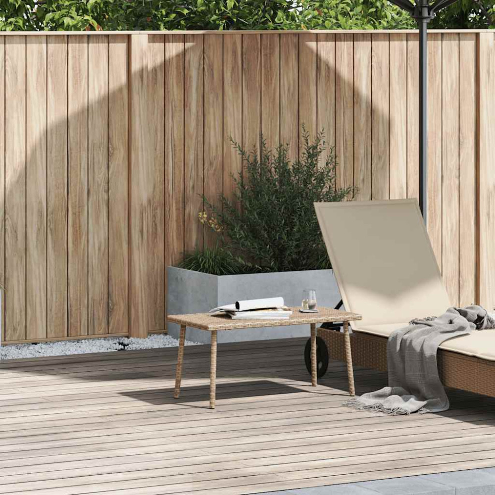 Produktbild för Soffbord för trädgården rektangulärt beige 80x40x37 cm