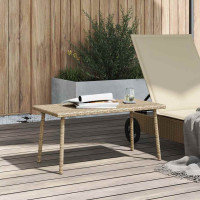 Produktbild för Soffbord för trädgården rektangulärt beige 80x40x37 cm