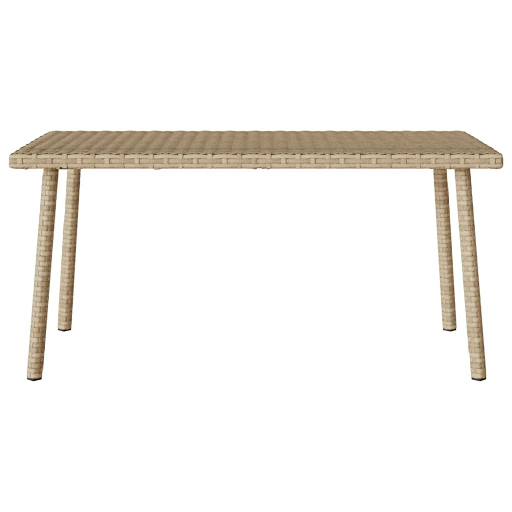 Produktbild för Soffbord för trädgården rektangulärt beige 80x40x37 cm