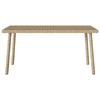 Produktbild för Soffbord för trädgården rektangulärt beige 80x40x37 cm