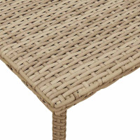 Produktbild för Soffbord för trädgården rektangulärt beige 80x40x37 cm