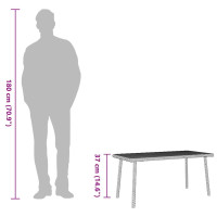 Produktbild för Soffbord för trädgården rektangulärt ljusgrå 80x40x37 cm