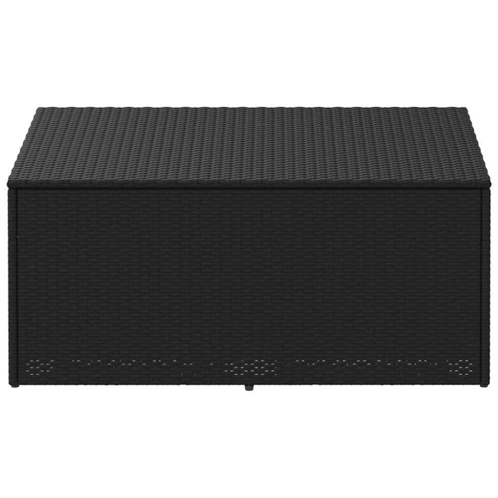 Produktbild för Förvaringslåda för trädgården svart 110x50x58 cm konstrotting
