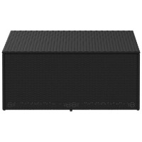 Produktbild för Förvaringslåda för trädgården svart 110x50x58 cm konstrotting