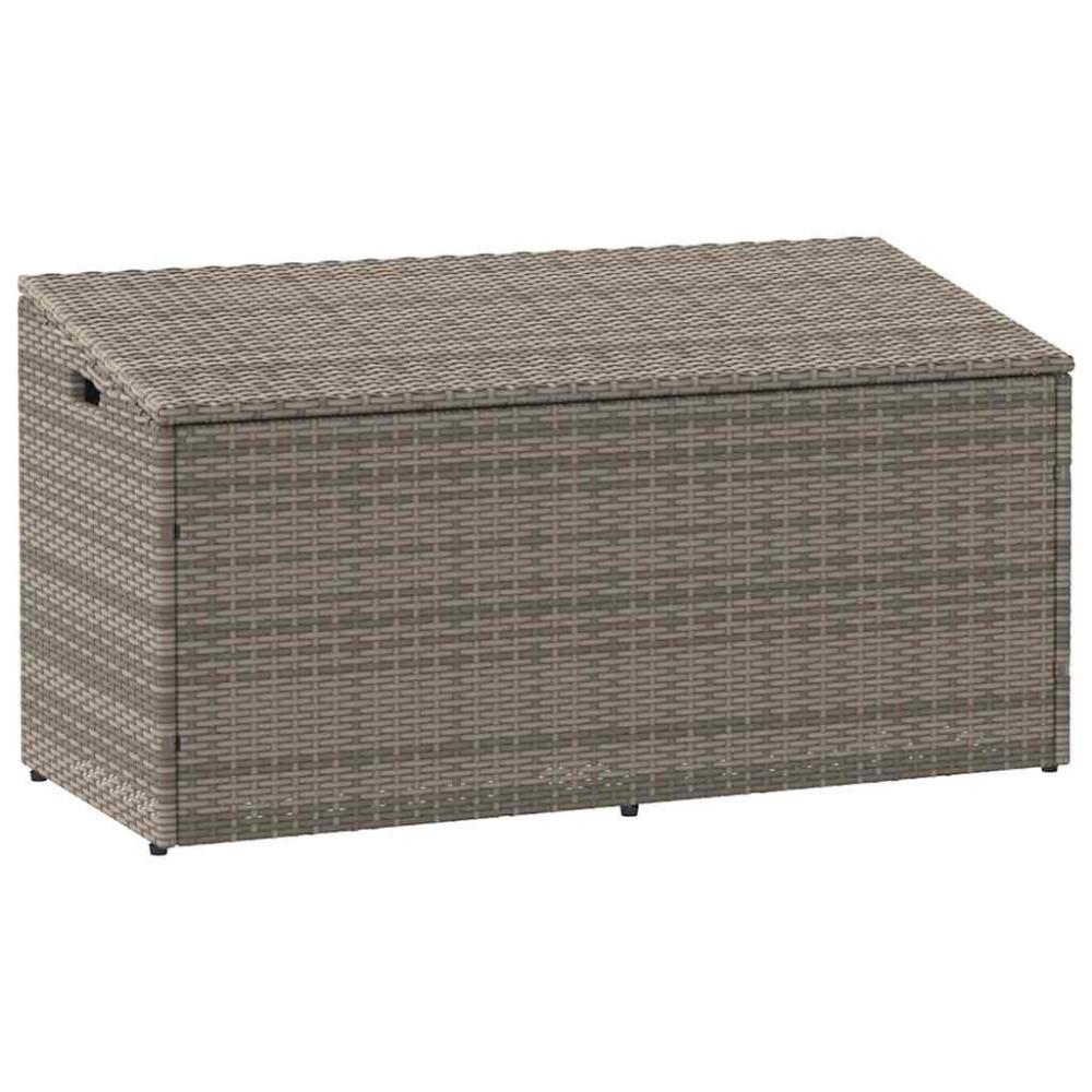 Produktbild för Förvaringslåda för trädgården grå 110x50x58 cm konstrotting