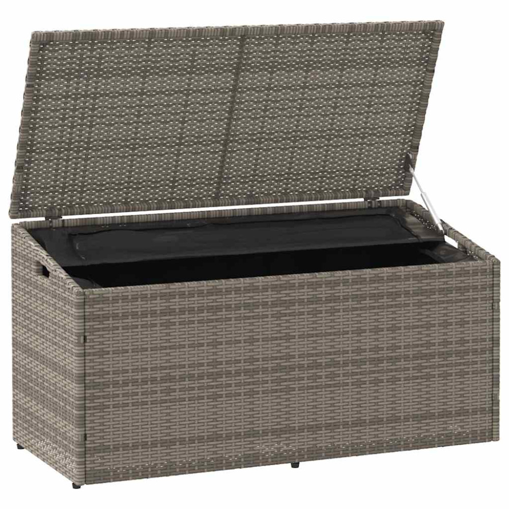 Produktbild för Förvaringslåda för trädgården grå 110x50x58 cm konstrotting