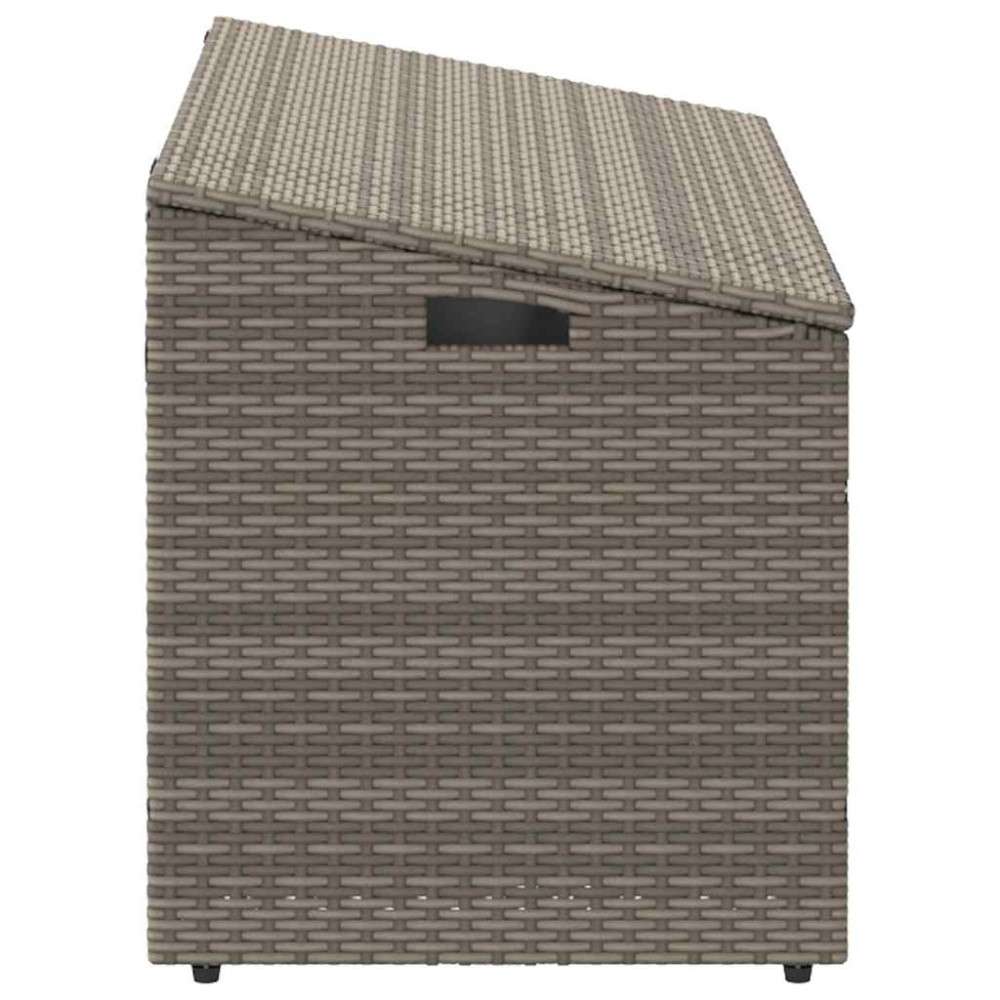 Produktbild för Förvaringslåda för trädgården grå 110x50x58 cm konstrotting