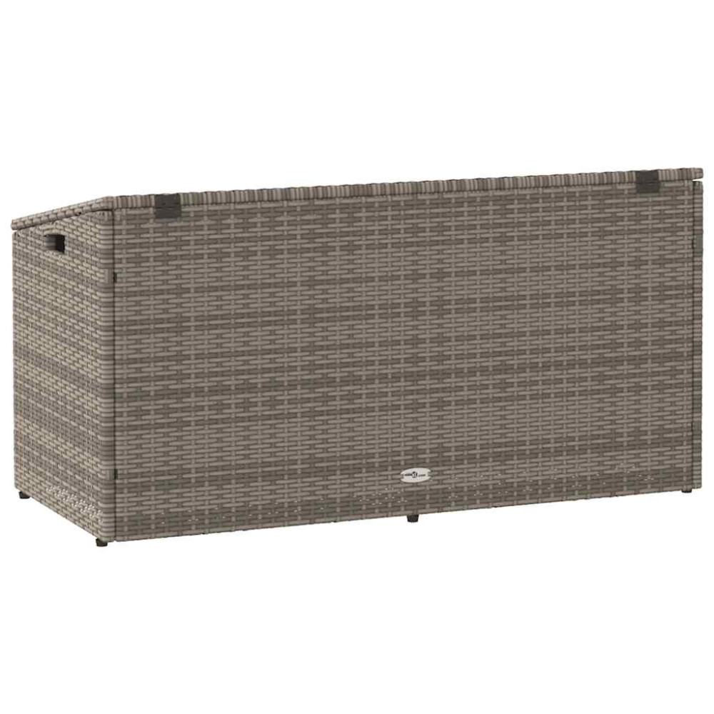 Produktbild för Förvaringslåda för trädgården grå 110x50x58 cm konstrotting