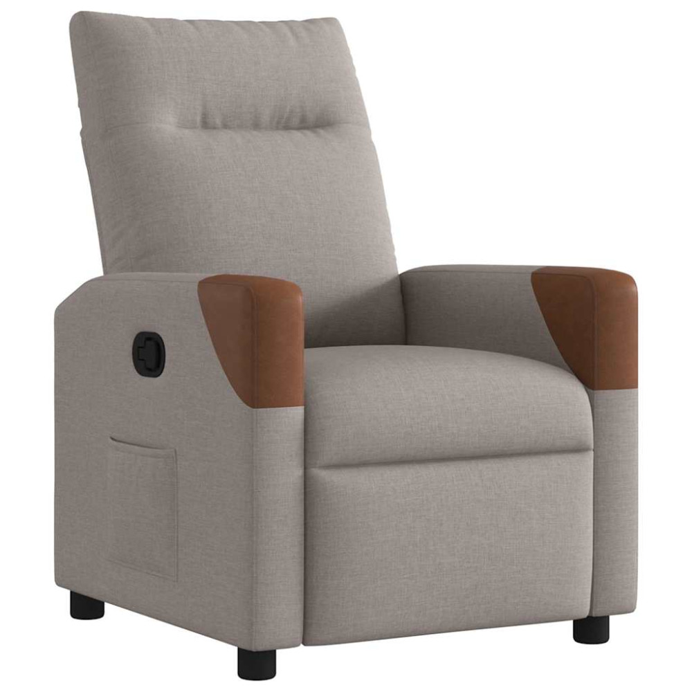 Produktbild för Reclinerfåtölj taupe tyg