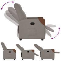 Produktbild för Reclinerfåtölj taupe tyg