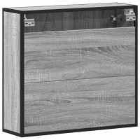 Produktbild för Spegelskåp för badrum Grå Sonoma 65x20x60 cm konstruerat trä