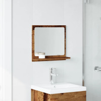 Produktbild för Spegelskåp för badrum åldrat trä 40x11x37 cm konstruerat trä