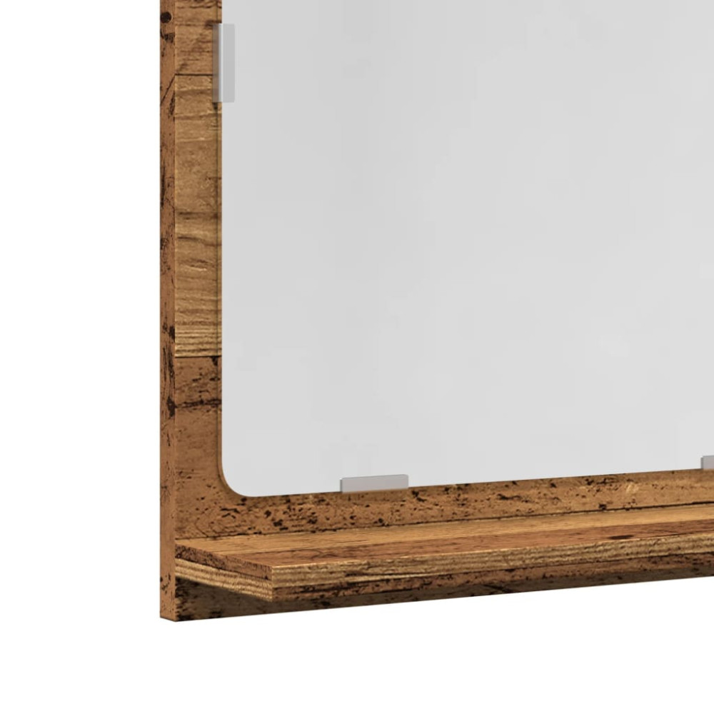Produktbild för Spegelskåp för badrum åldrat trä 40x11x37 cm konstruerat trä