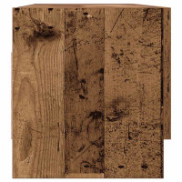 Produktbild för Klädhängare åldrat trä 100x32,5x35 cm konstruerat trä