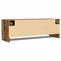 Produktbild för Klädhängare åldrat trä 100x32,5x35 cm konstruerat trä