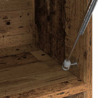 Produktbild för Klädhängare åldrat trä 100x32,5x35 cm konstruerat trä