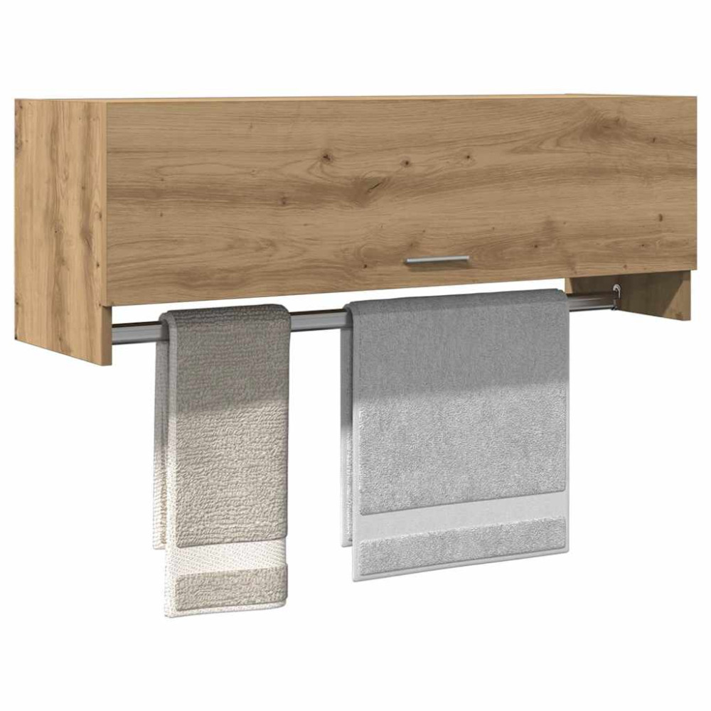 Produktbild för Garderob ek 100x32,5x35 cm konstruerat trä