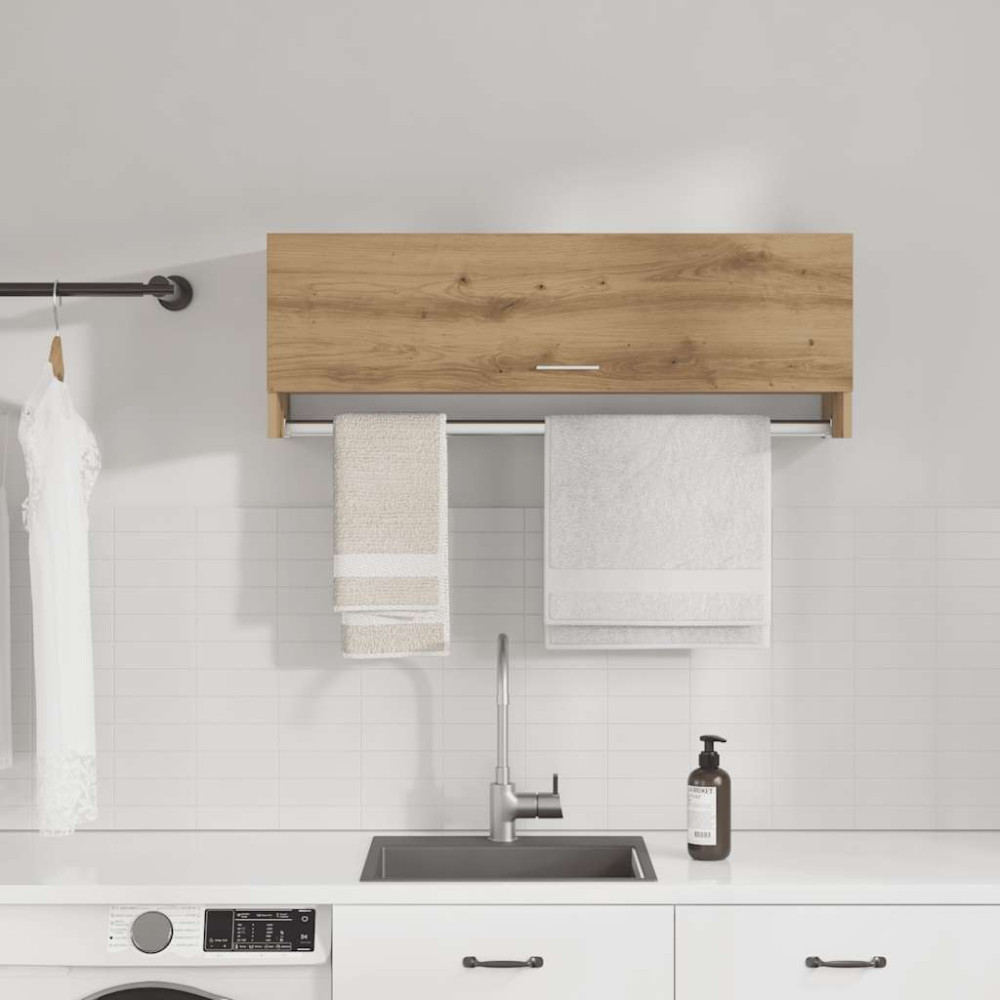 Produktbild för Garderob ek 100x32,5x35 cm konstruerat trä