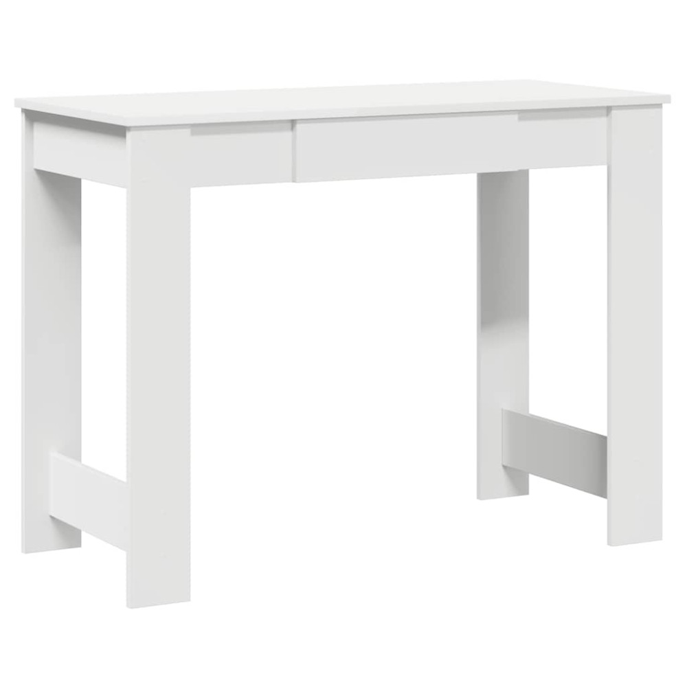 Produktbild för Skrivbord vit 100x45x75 cm konstruerat trä