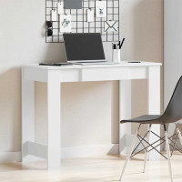 Produktbild för Skrivbord vit 100x45x75 cm konstruerat trä