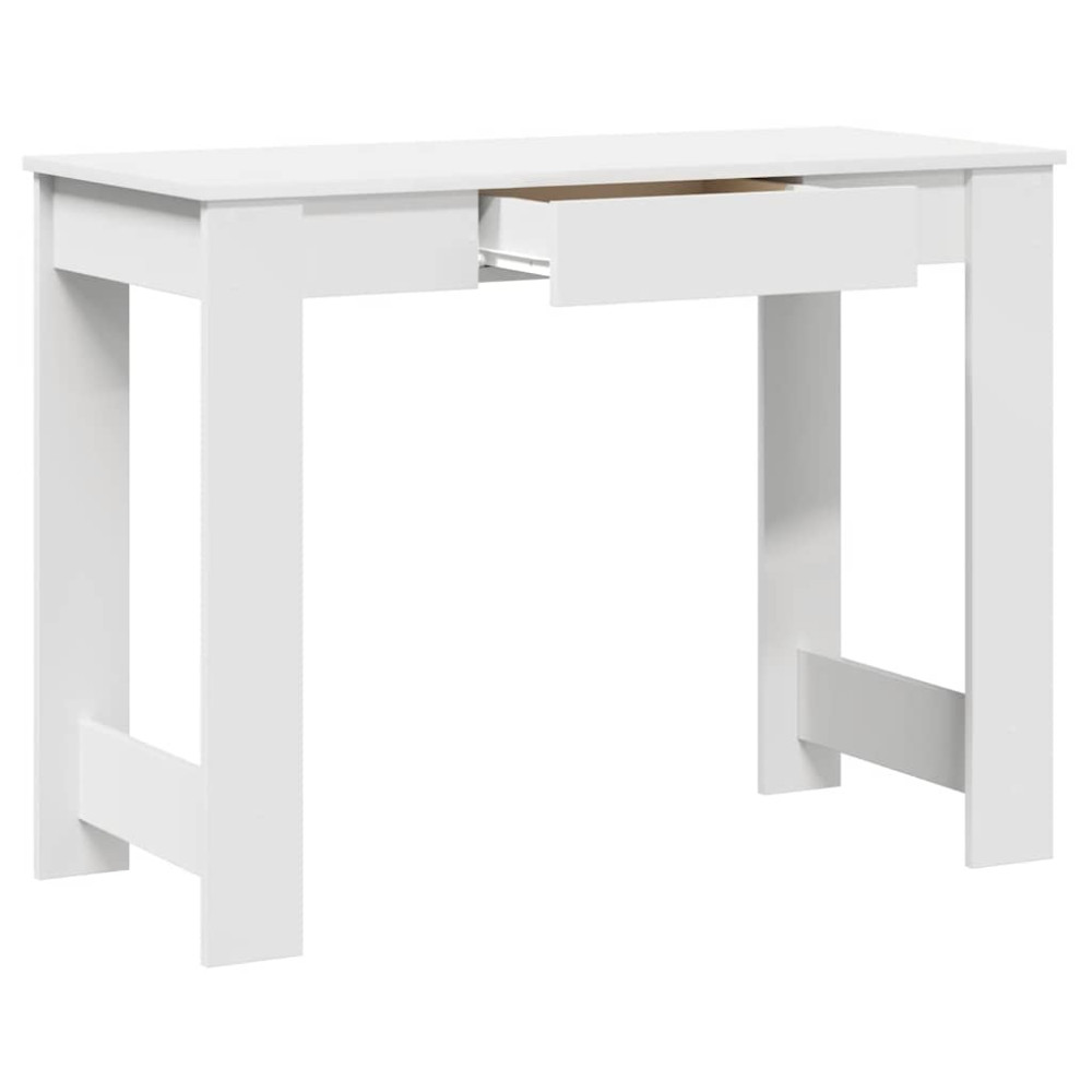 Produktbild för Skrivbord vit 100x45x75 cm konstruerat trä