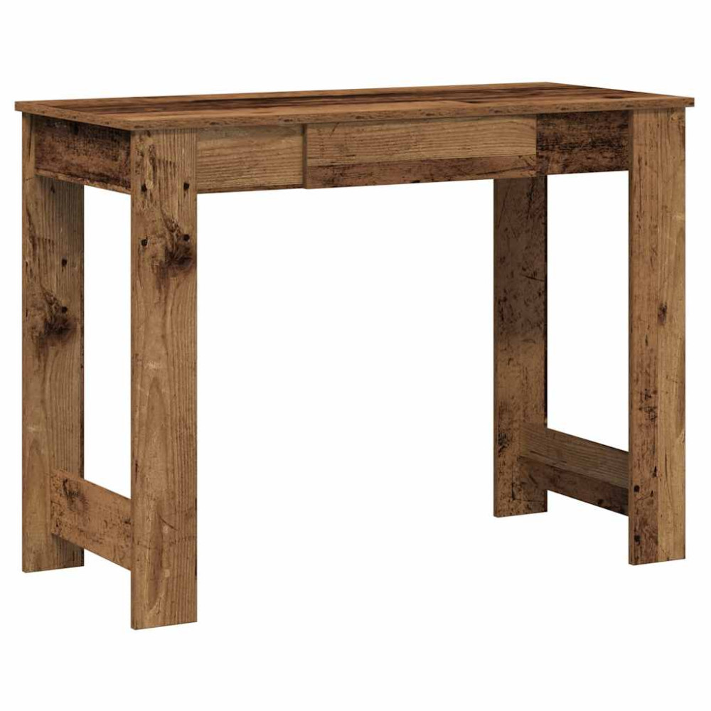 Produktbild för Skrivbord åldrat trä 100x45x75 cm konstruerat trä