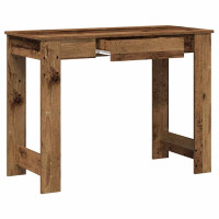 Produktbild för Skrivbord åldrat trä 100x45x75 cm konstruerat trä