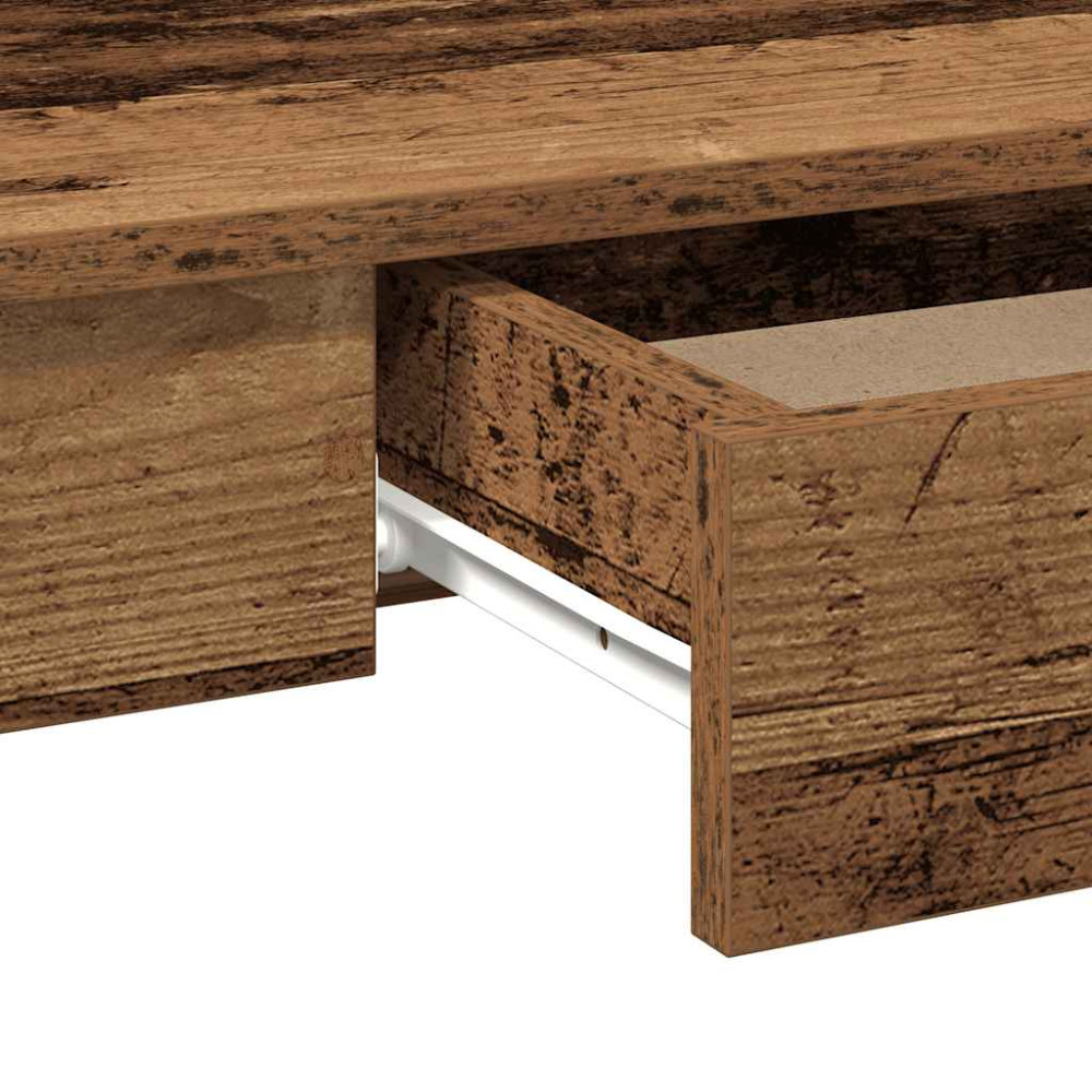 Produktbild för Skrivbord åldrat trä 100x45x75 cm konstruerat trä