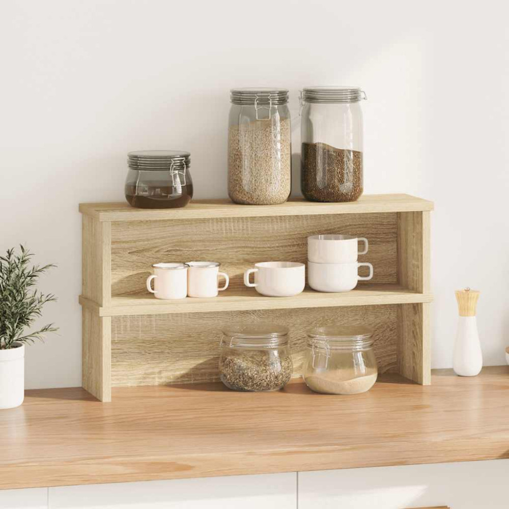 Produktbild för Köksställ stapelbara 2 st sonoma-ek 50x15x16 cm