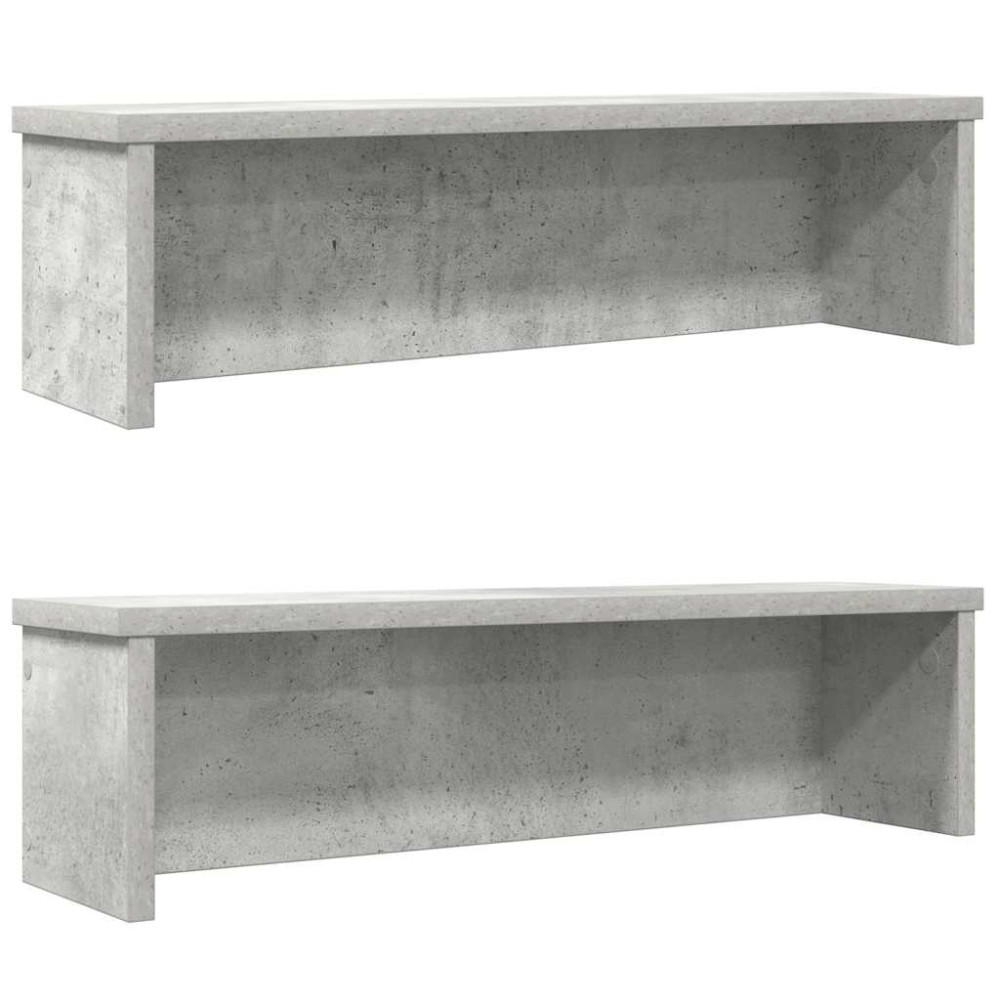 Produktbild för Köksställ stapelbara 2 st betonggrå 50x15x16 cm
