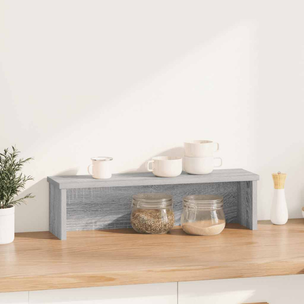 Produktbild för Köksställ stapelbara grå sonoma 50x15x16 cm konstruerat trä