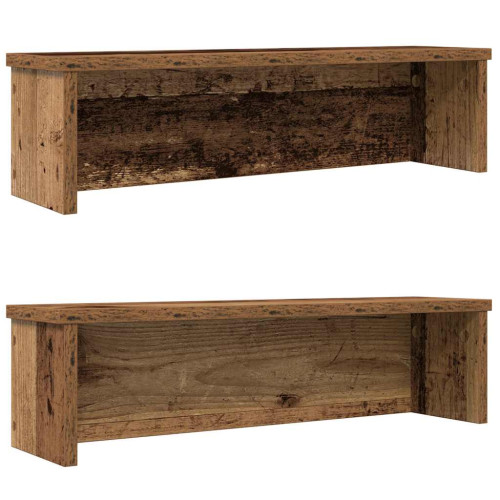 vidaXL Köksställ stapelbara 2 st åldrat trä 50x15x16 cm