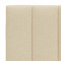Produktbild för Bed with Mattress "Hanko" Cream 100x200 cm Fabric