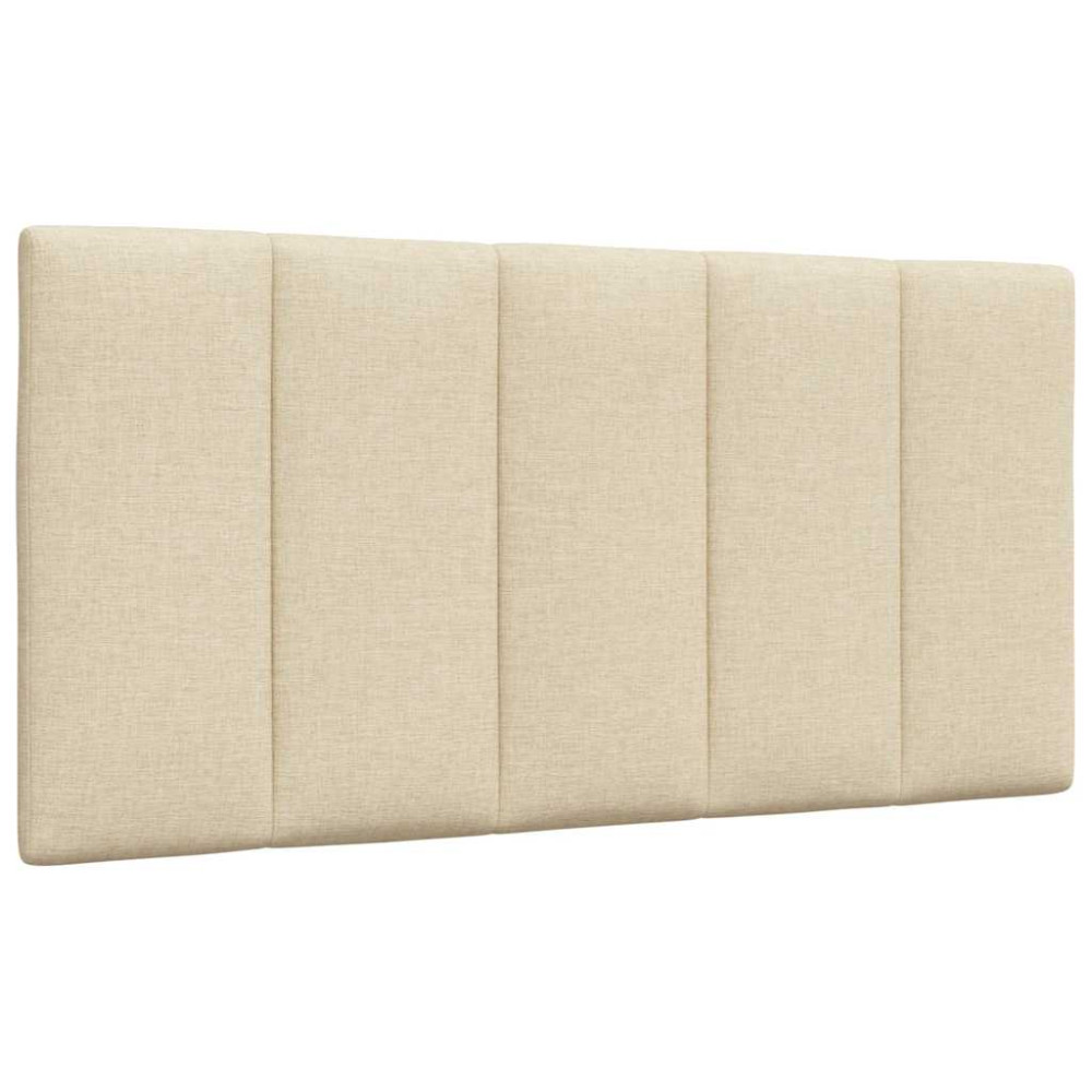 Produktbild för Bed with Mattress "Hanko" Cream 100x200 cm Fabric