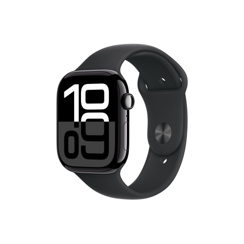 Apple Apple Watch Series 10 (GPS + Cellular) - jet black aluminium - smart klocka med sportband - svart - 64 GB