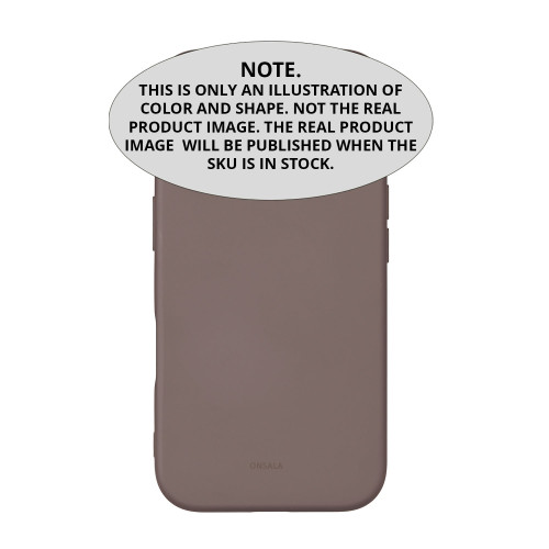 ONSALA Back Silicone Touch Recycled iPhone 16e/17e Chocolate