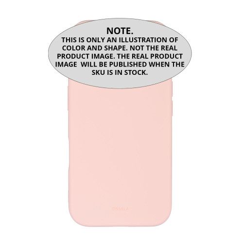 ONSALA Back Silicone Touch Recycled iPhone 16e/17e Chalk Pink