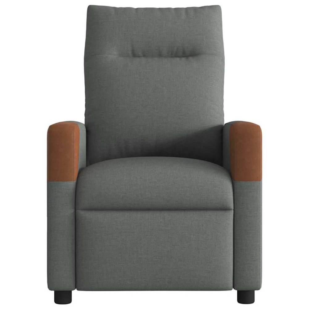 Produktbild för Massagefåtölj mörkgrå tyg